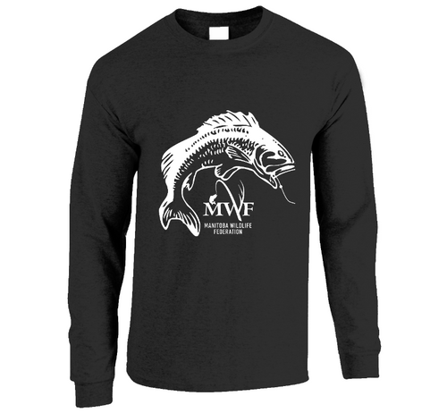 MWF Mens Fish Logo Long Sleeve (Dark Colours)